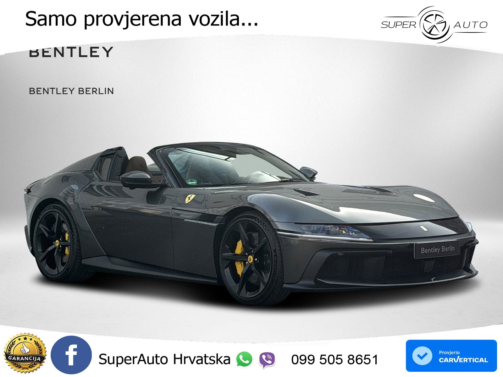 Ferrari 12Cilindri Spider 6.5 V12 (830 KS) F1 DCT ZRAČNI+ACC+GR SJED+360