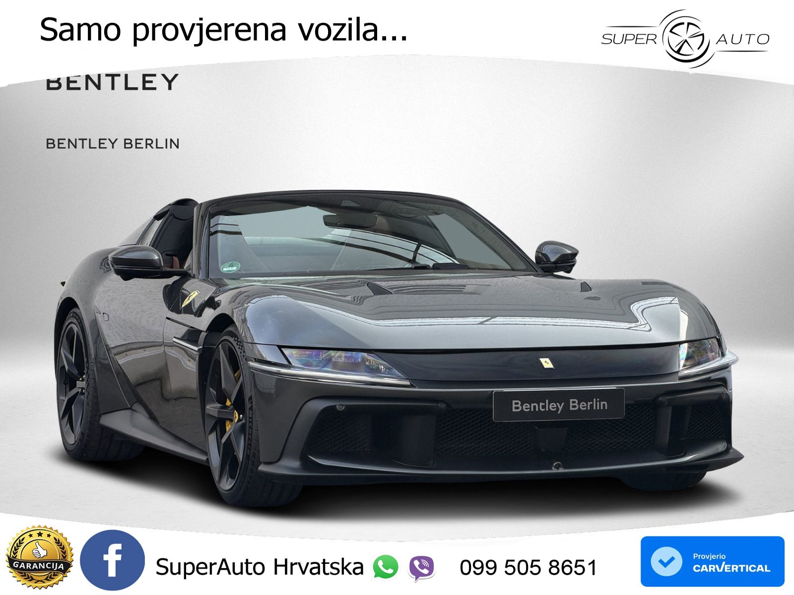 Ferrari 12Cilindri Spider 6.5 V12 (830 KS) F1 DCT ZRAČNI+ACC+GR SJED+360