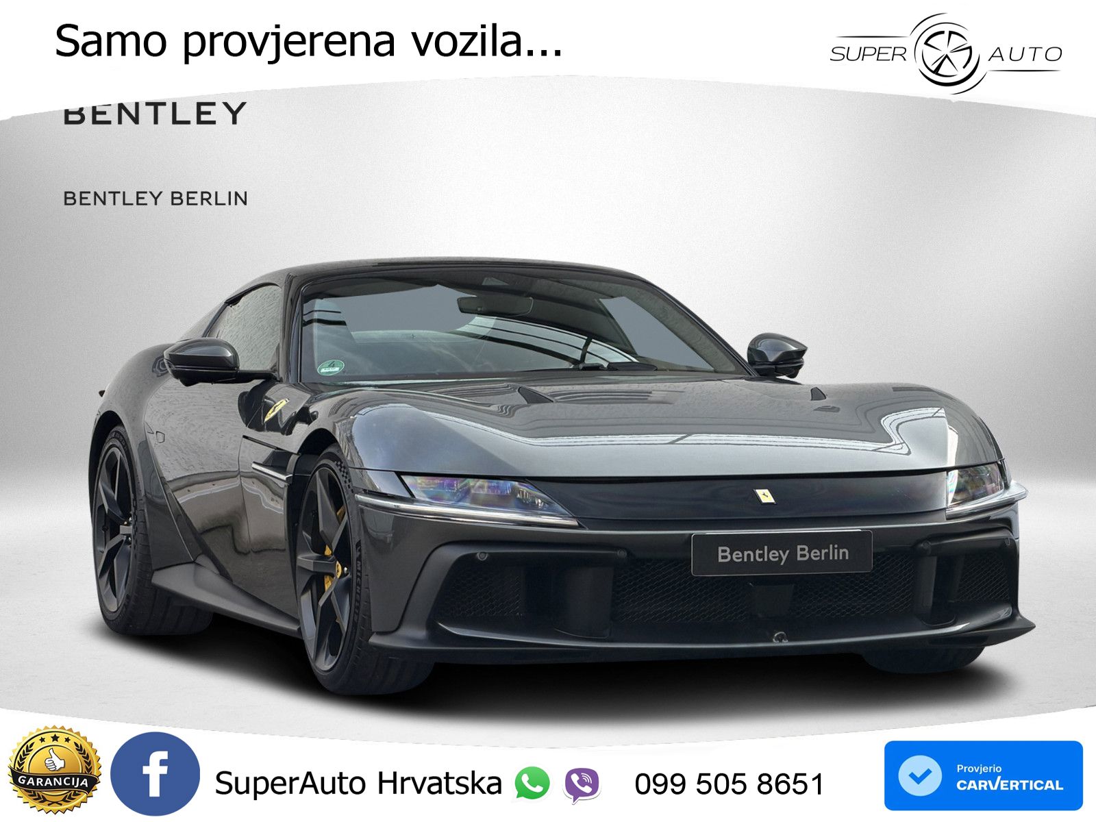 Ferrari 12Cilindri Spider 6.5 V12 (830 KS) F1 DCT ZRAČNI+ACC+GR SJED+360