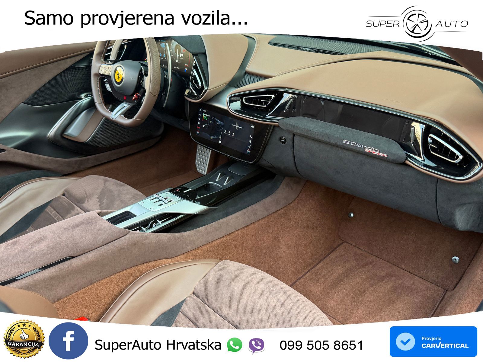 Ferrari 12Cilindri Spider 6.5 V12 (830 KS) F1 DCT ZRAČNI+ACC+GR SJED+360