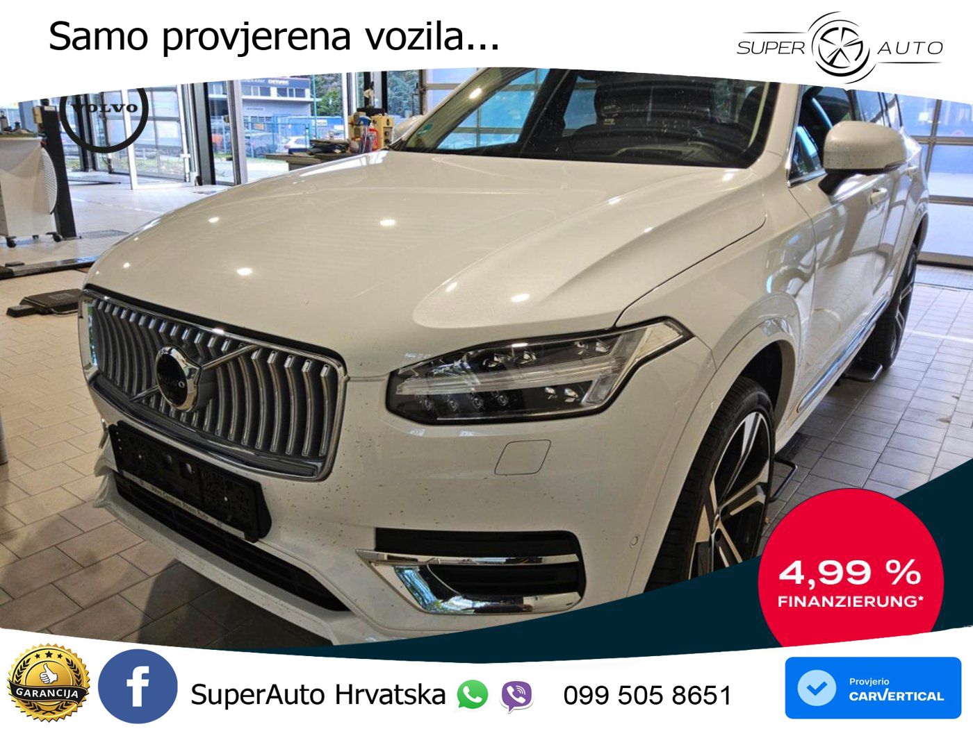 Volvo XC90 2.0 B5 Diesel AWD Automatic ACC+HEAD+4xGR SJED+360+PANO