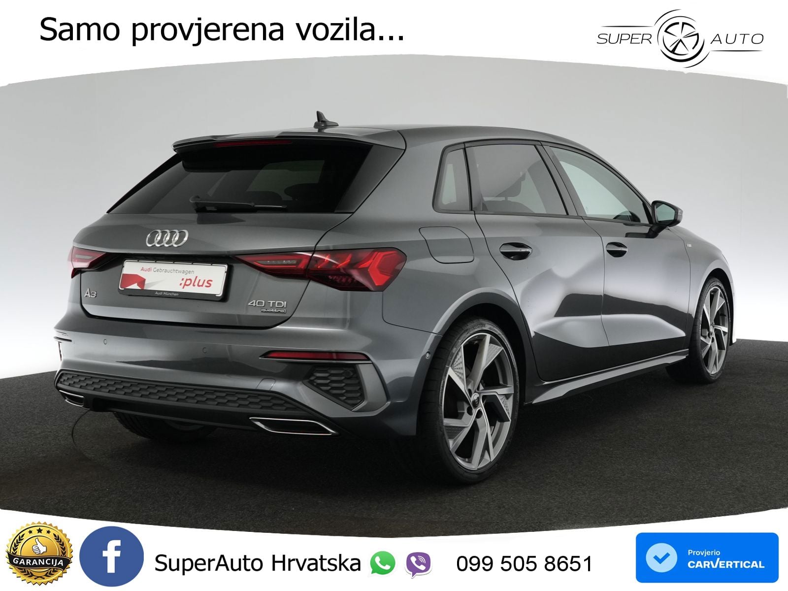 Audi A3 40 TDI (200 KS) quattro S tronic S line LED+GR SJED+ACC