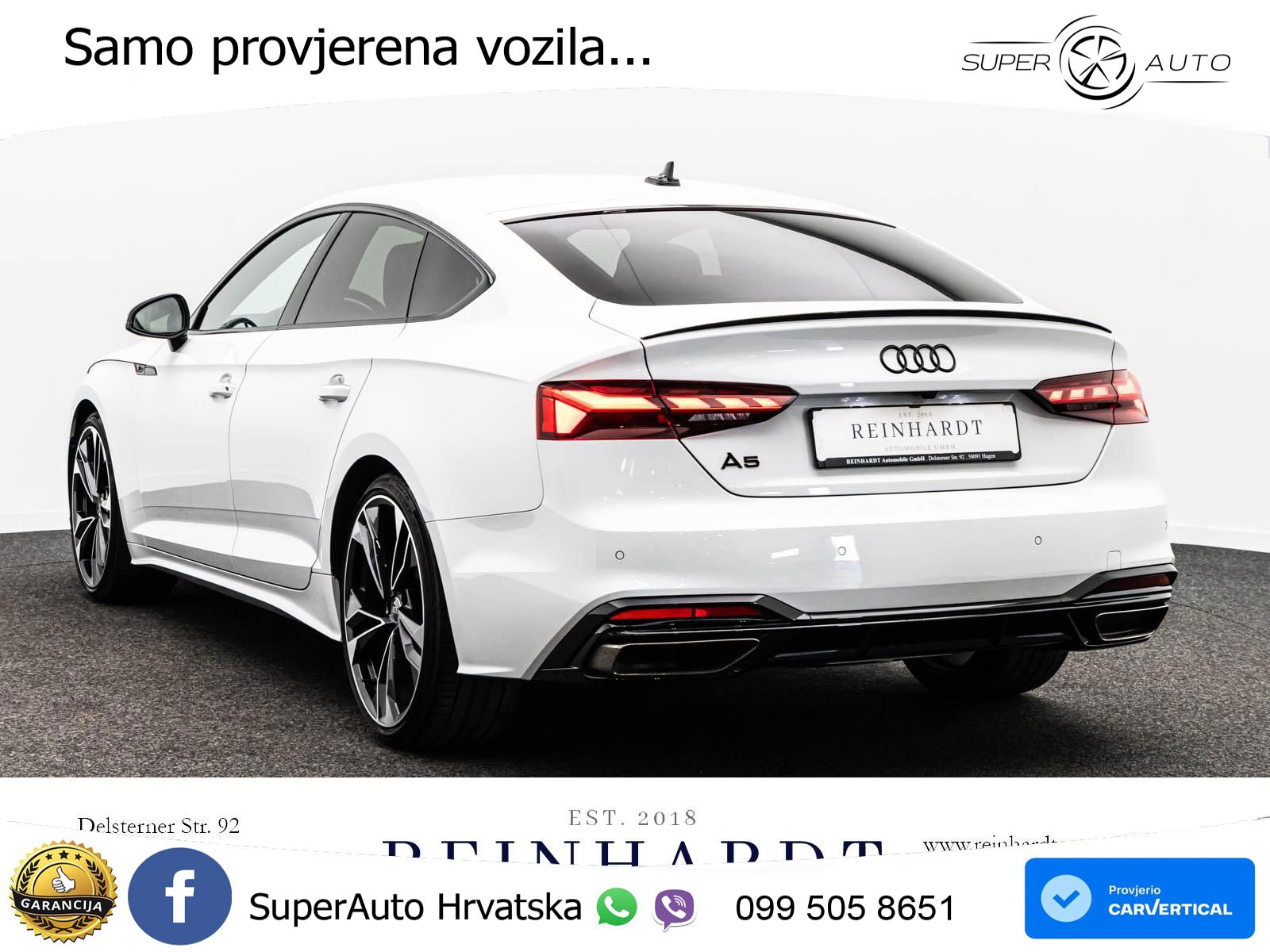 Audi A5 Sportback 40 TDI (204 KS) S tronic 2x S line MATRIX+GR SJED+KAM