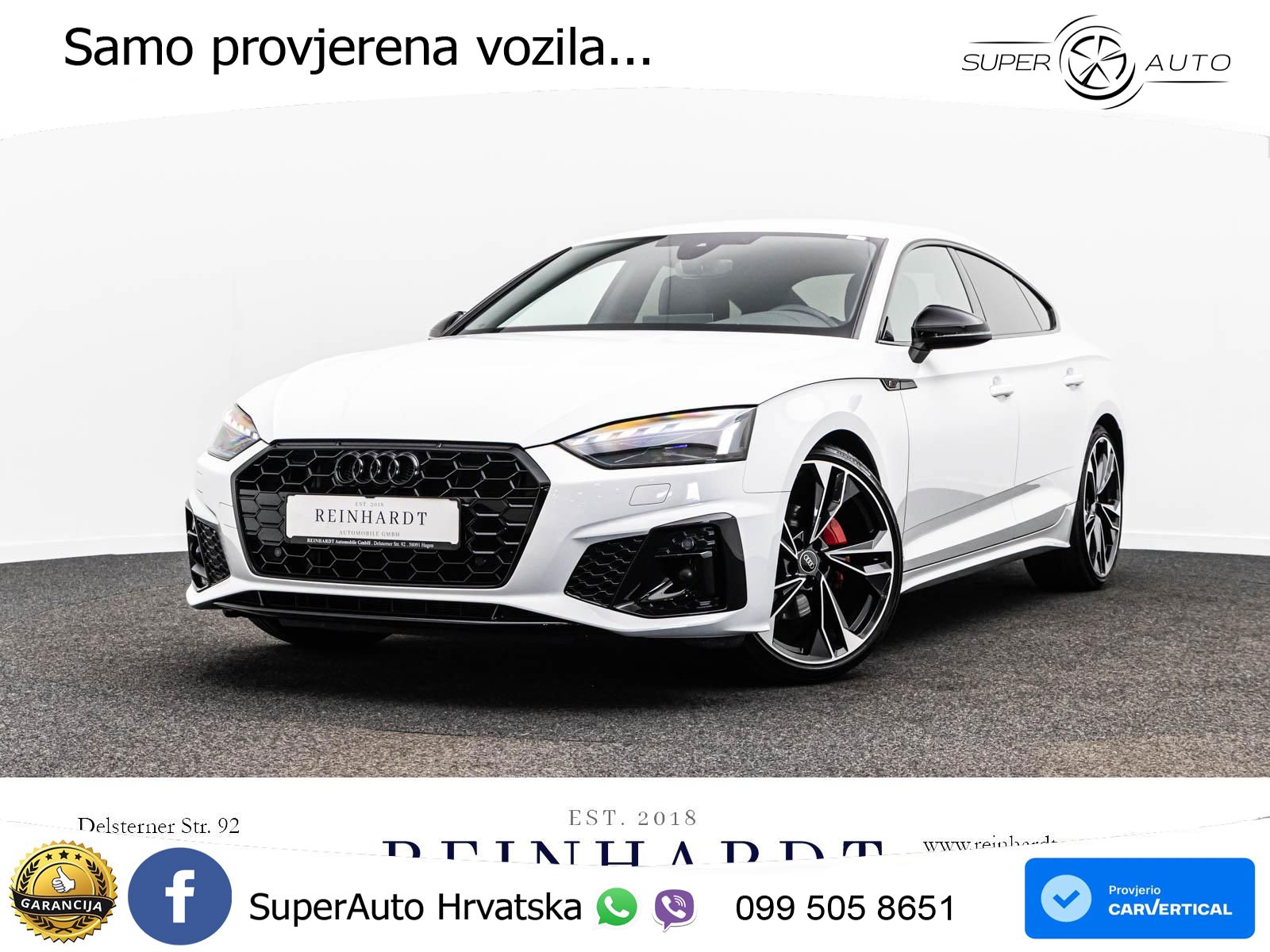 Audi A5 Sportback 40 TDI (204 KS) S tronic 2x S line MATRIX+GR SJED+KAM