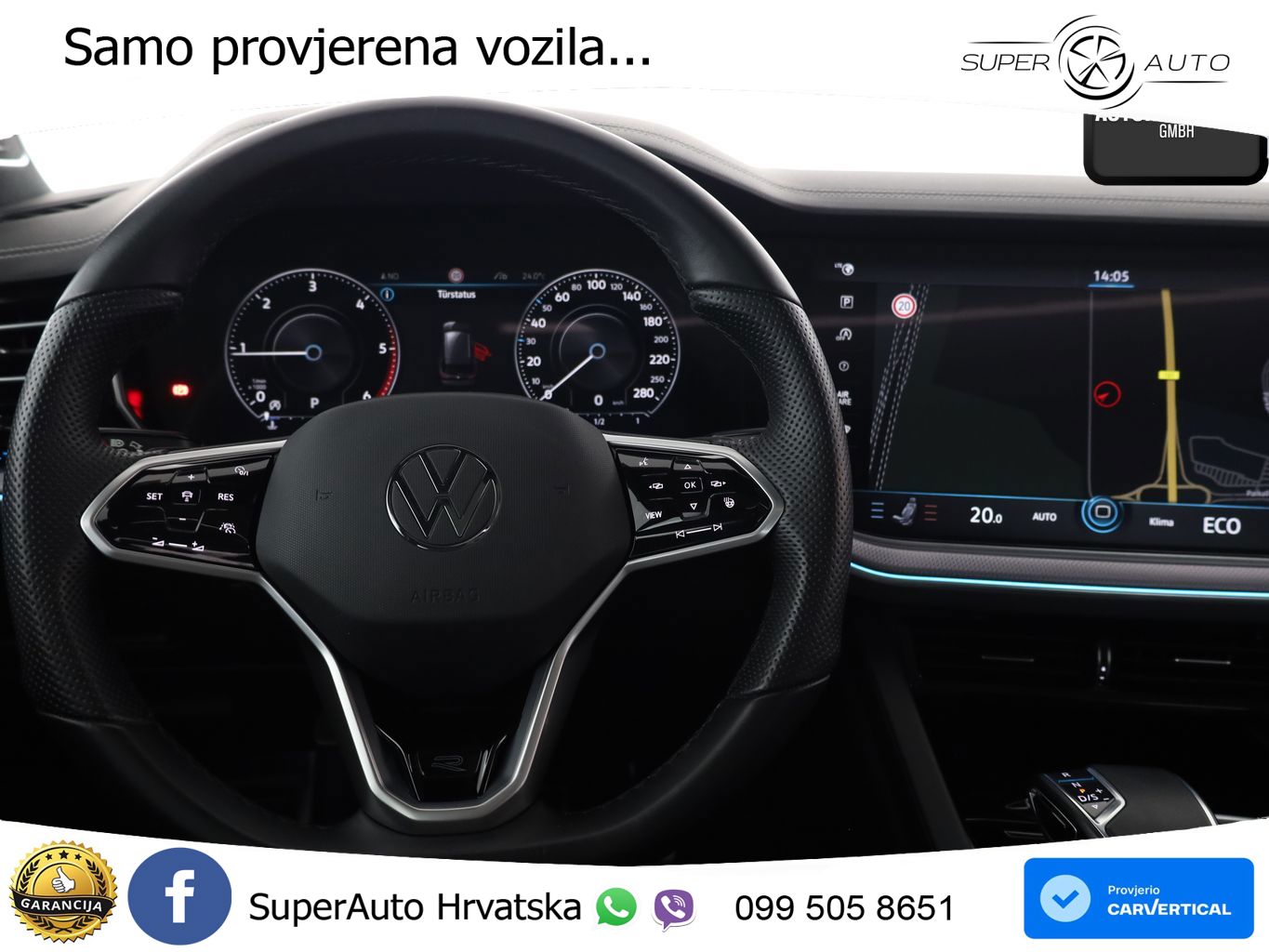 Volkswagen Touareg 3.0 V6 TDI (231 KS) 4MOTION Tiptronic R-Line ZRAČNI+ACC+GR SJED+KAM+PANO