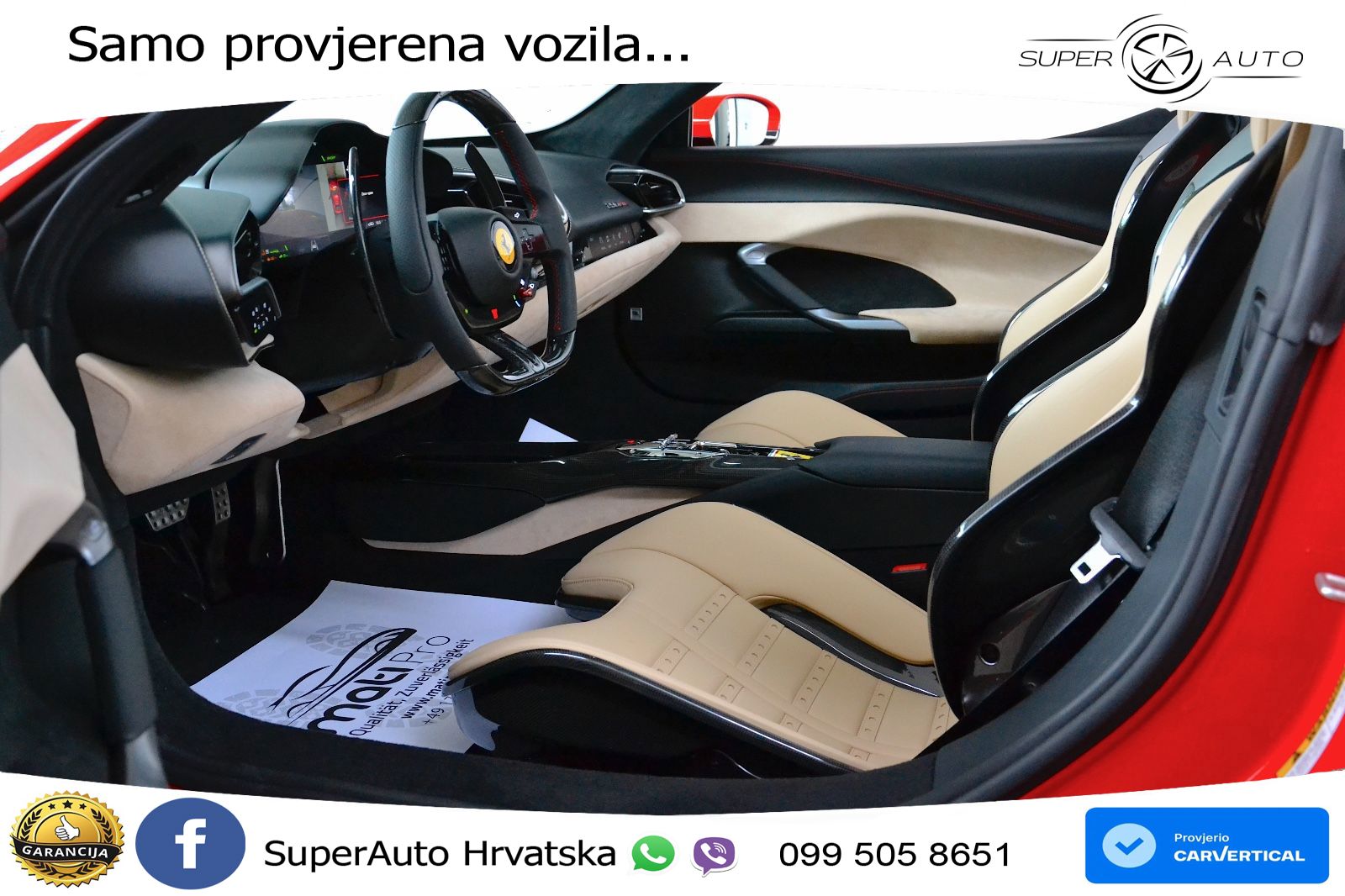 Ferrari 296 GTS 3.0 V6 (830 KS) F1 DCT LED+GR SJED+ACC