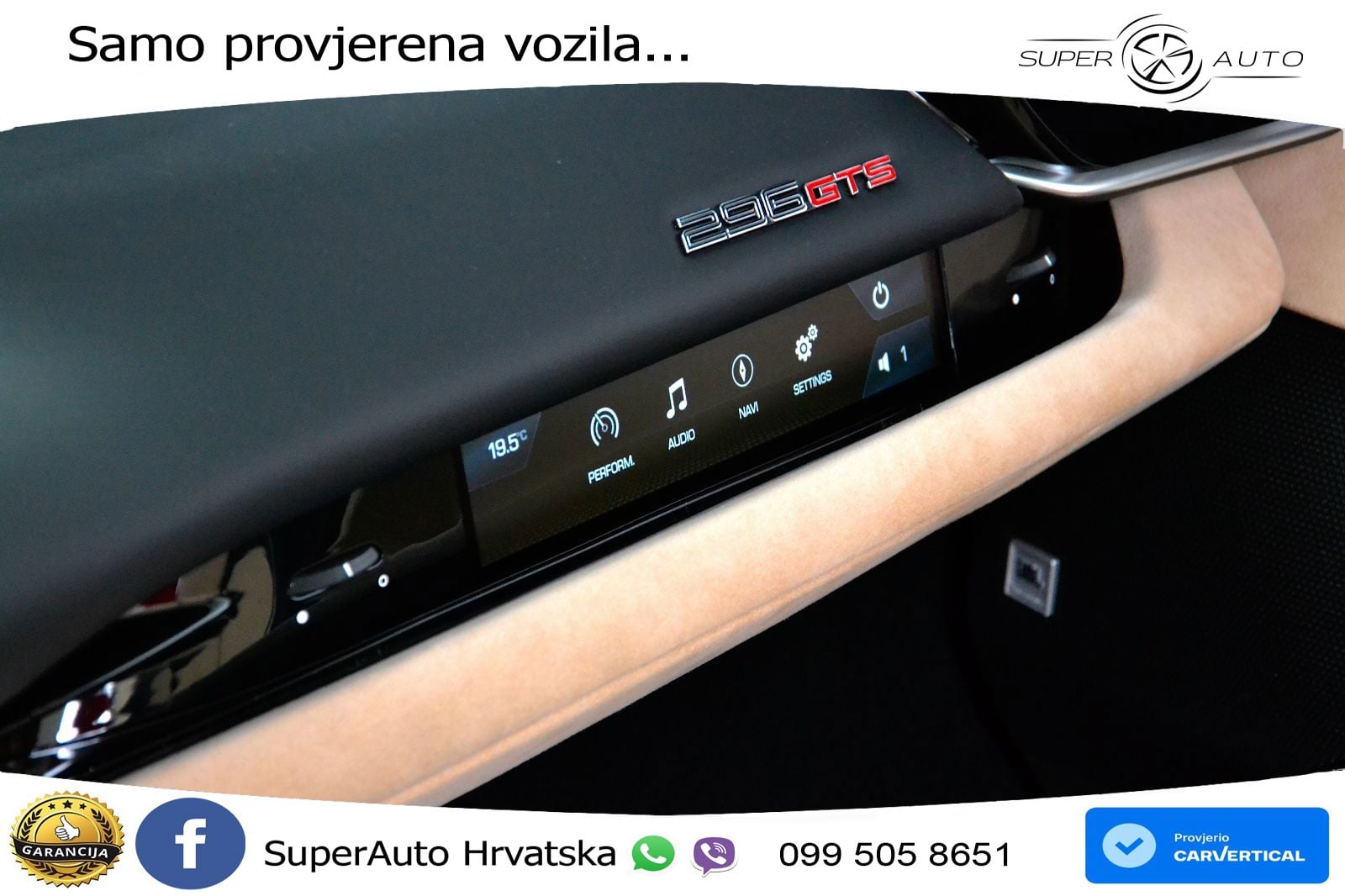 Ferrari 296 GTS 3.0 V6 (830 KS) F1 DCT LED+GR SJED+ACC