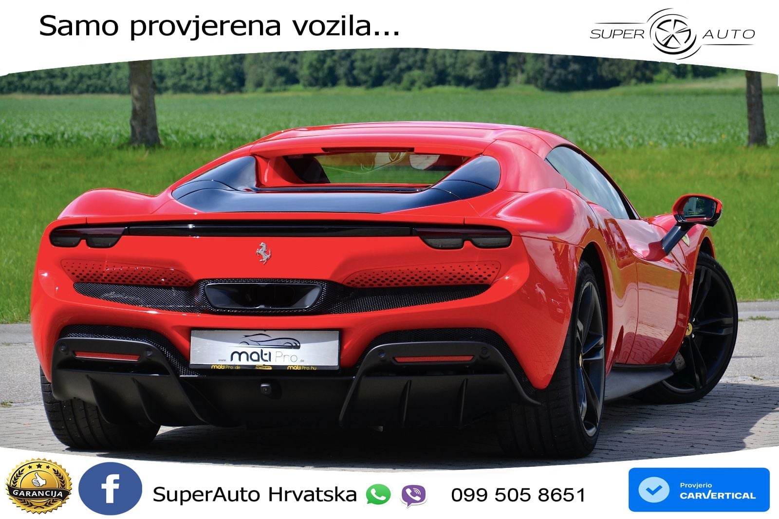 Ferrari 296 GTS 3.0 V6 (830 KS) F1 DCT LED+GR SJED+ACC