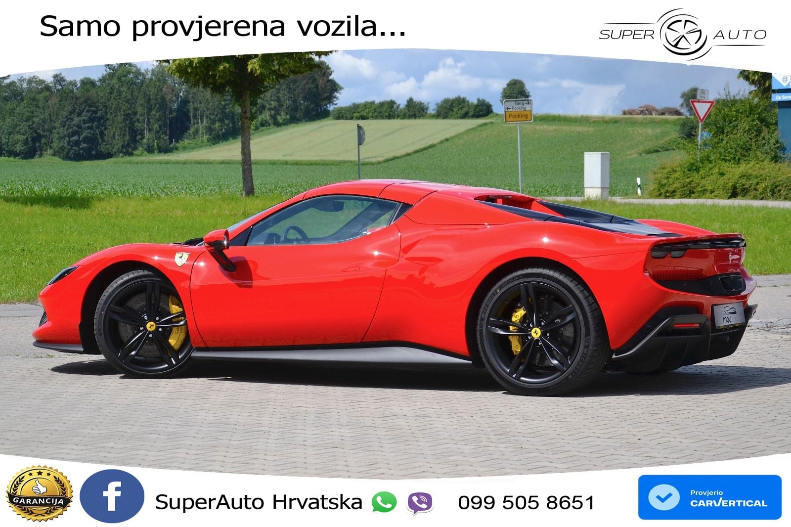 Ferrari 296 GTS 3.0 V6 (830 KS) F1 DCT LED+GR SJED+ACC