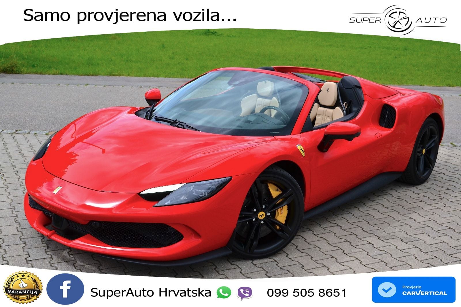 Ferrari 296 GTS 3.0 V6 (830 KS) F1 DCT LED+GR SJED+ACC