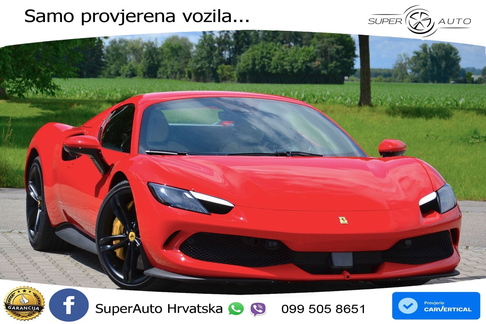 Ferrari 296 GTS 3.0 V6 (830 KS) F1 DCT LED+GR SJED+ACC