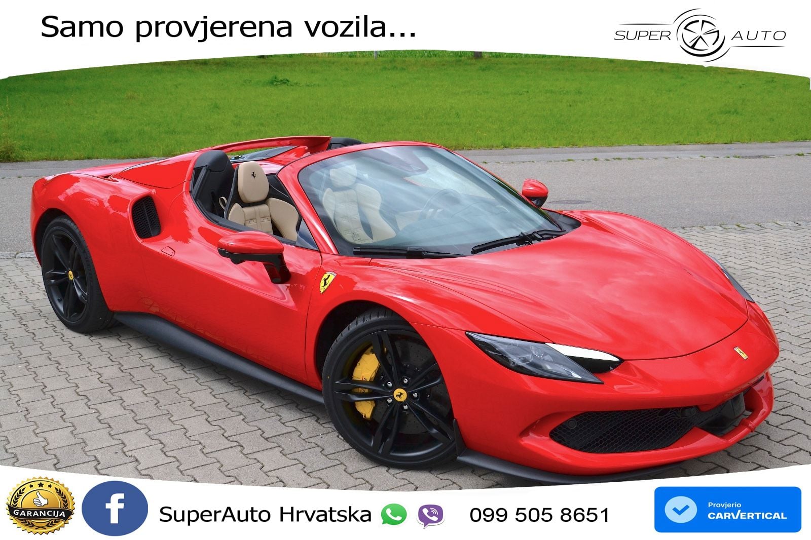 Ferrari 296 GTS 3.0 V6 (830 KS) F1 DCT LED+GR SJED+ACC