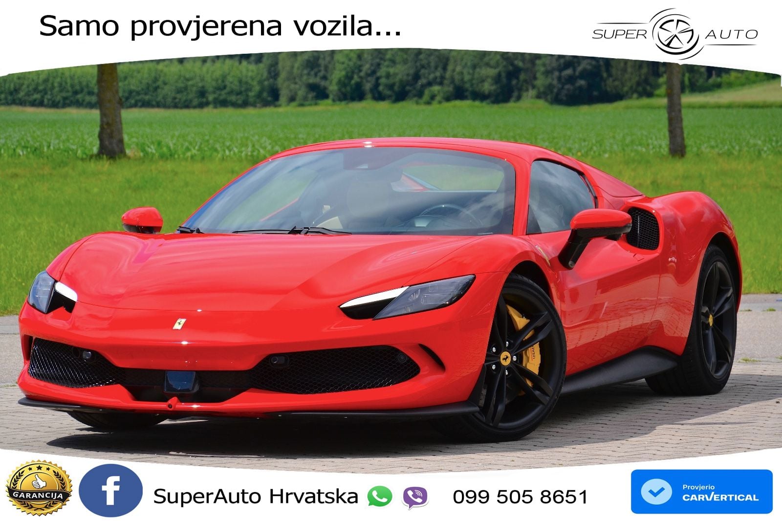 Ferrari 296 GTS 3.0 V6 (830 KS) F1 DCT LED+GR SJED+ACC