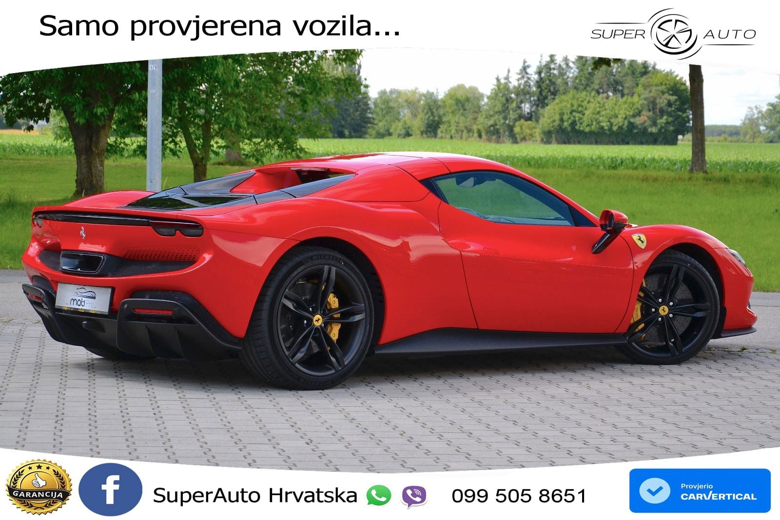 Ferrari 296 GTS 3.0 V6 (830 KS) F1 DCT LED+GR SJED+ACC