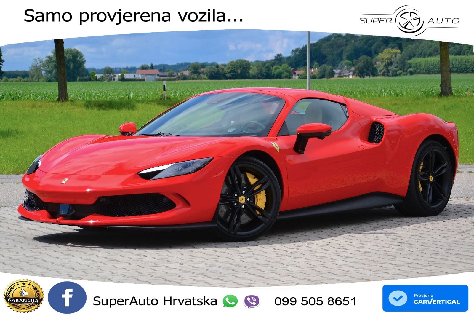 Ferrari 296 GTS 3.0 V6 (830 KS) F1 DCT LED+GR SJED+ACC