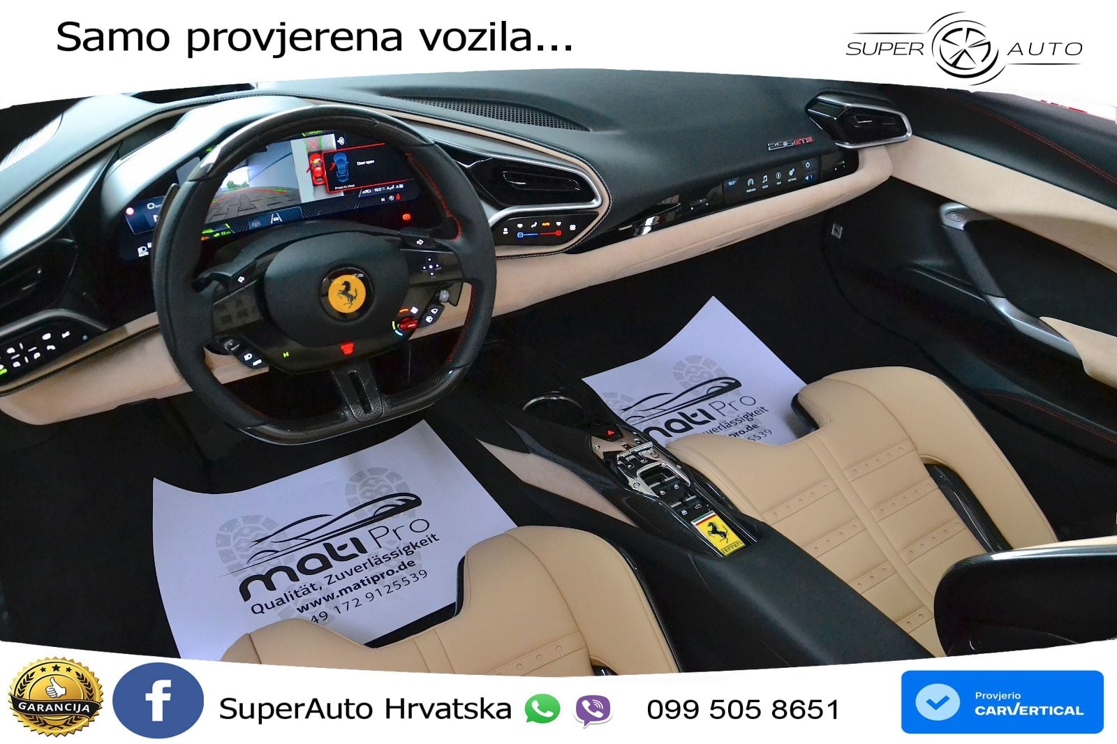 Ferrari 296 GTS 3.0 V6 (830 KS) F1 DCT LED+GR SJED+ACC