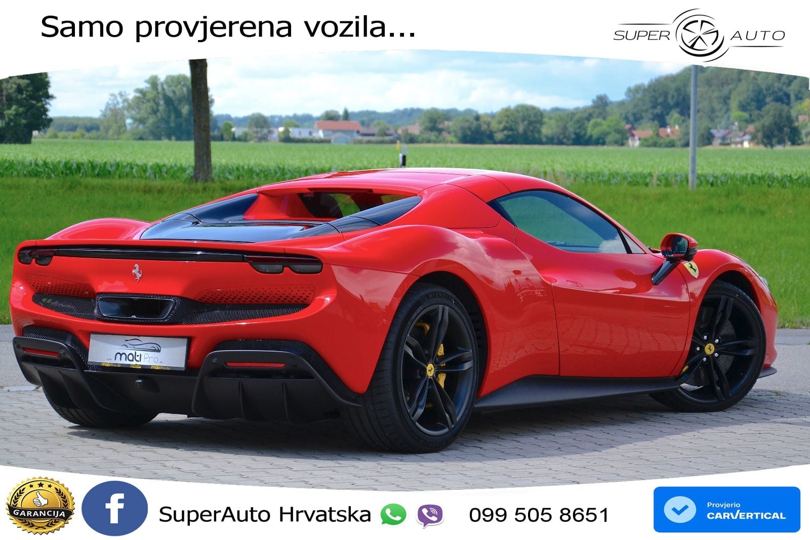 Ferrari 296 GTS 3.0 V6 (830 KS) F1 DCT LED+GR SJED+ACC