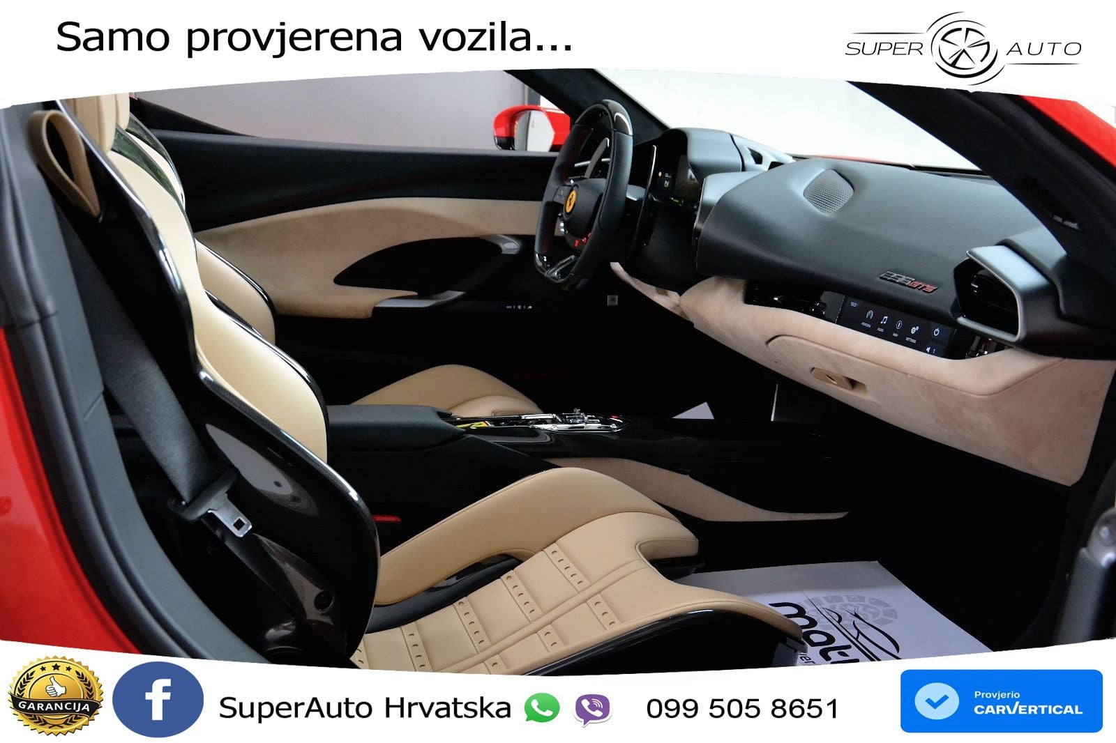 Ferrari 296 GTS 3.0 V6 (830 KS) F1 DCT LED+GR SJED+ACC
