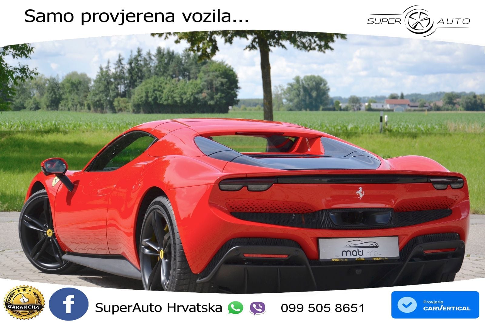 Ferrari 296 GTS 3.0 V6 (830 KS) F1 DCT LED+GR SJED+ACC