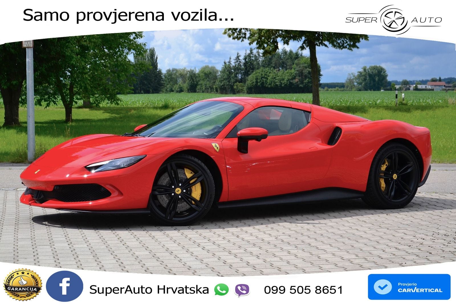 Ferrari 296 GTS 3.0 V6 (830 KS) F1 DCT LED+GR SJED+ACC