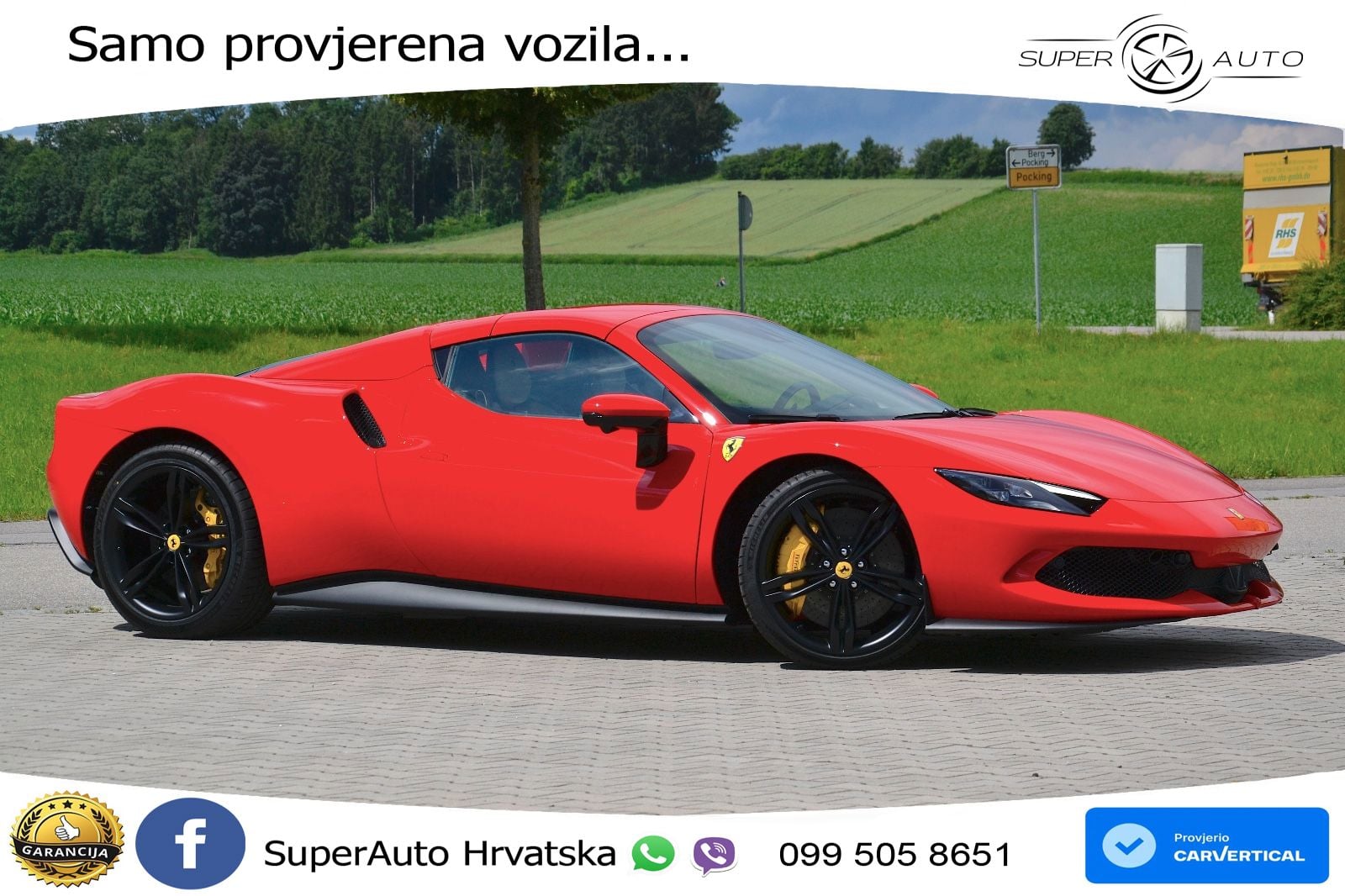 Ferrari 296 GTS 3.0 V6 (830 KS) F1 DCT LED+GR SJED+ACC
