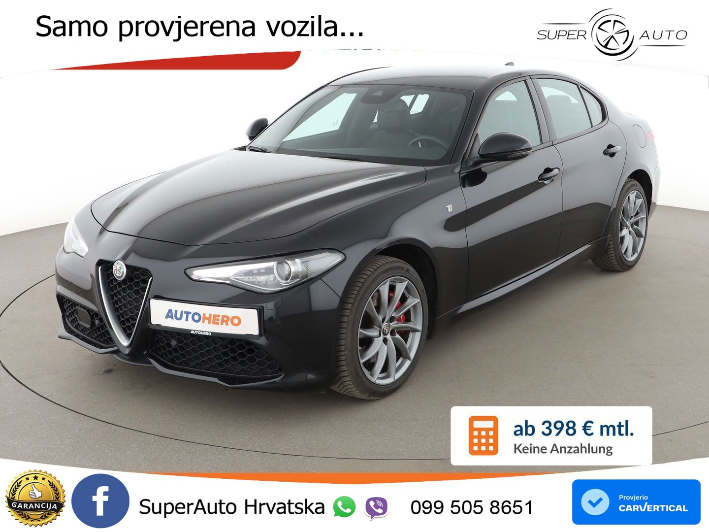 Alfa Romeo Giulia 2.0 Turbo (280 KS) Q4 Automatic LED+GR SJED+ACC