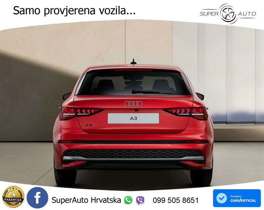 Audi A3 Sportback 30 TFSI (116 KS) Mild Hybrid S tronic LED+GR SJED+ACC