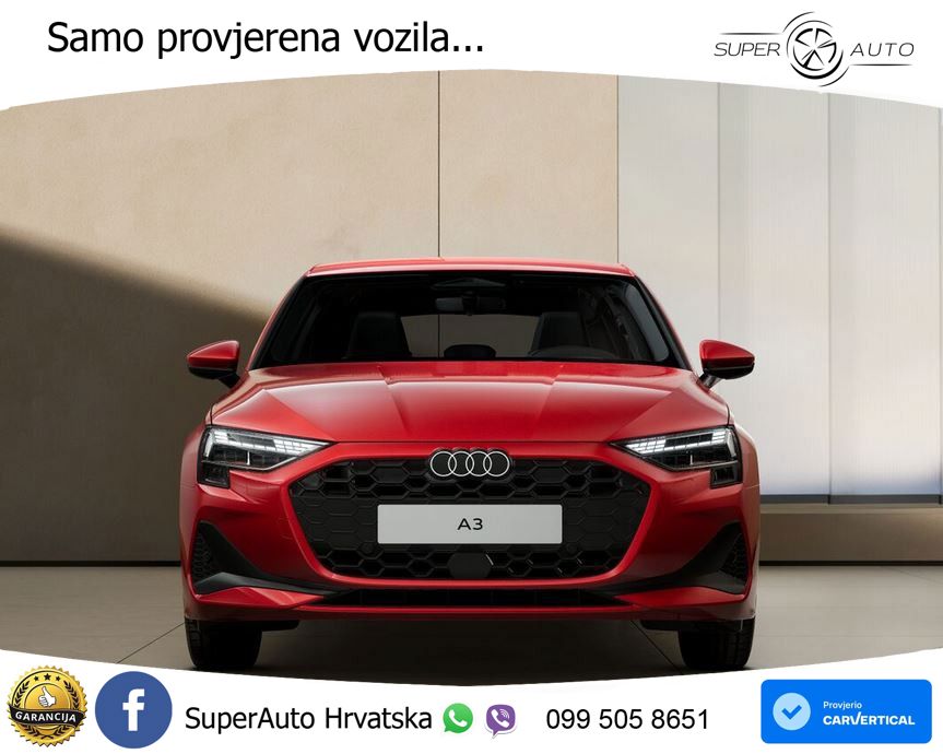 Audi A3 Sportback 30 TFSI (116 KS) Mild Hybrid S tronic LED+GR SJED+ACC