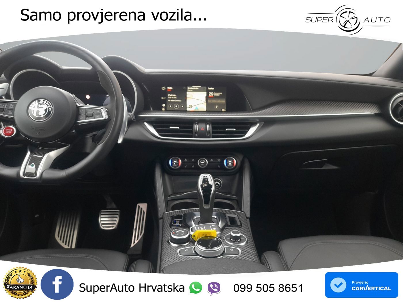 Alfa Romeo Stelvio Quadrifoglio 2.9 V6 Bi-Turbo (520 KS) Q4 Automatic LED+GR SJED+ACC