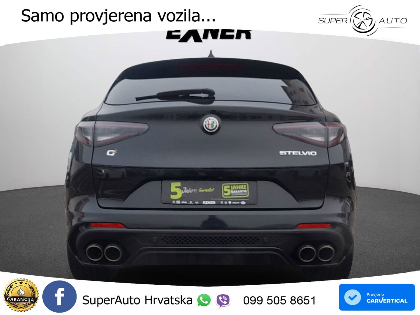 Alfa Romeo Stelvio Quadrifoglio 2.9 V6 Bi-Turbo (520 KS) Q4 Automatic LED+GR SJED+ACC