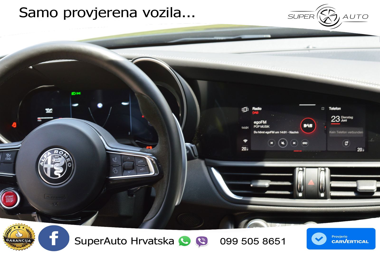 Alfa Romeo Giulia Quadrifoglio 2.9 V6 Bi-Turbo (520 KS) Automatic LED+GR SJED+ACC