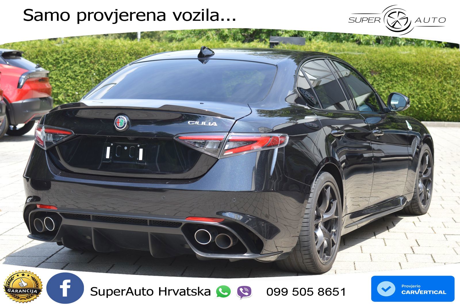 Alfa Romeo Giulia Quadrifoglio 2.9 V6 Bi-Turbo (520 KS) Automatic LED+GR SJED+ACC