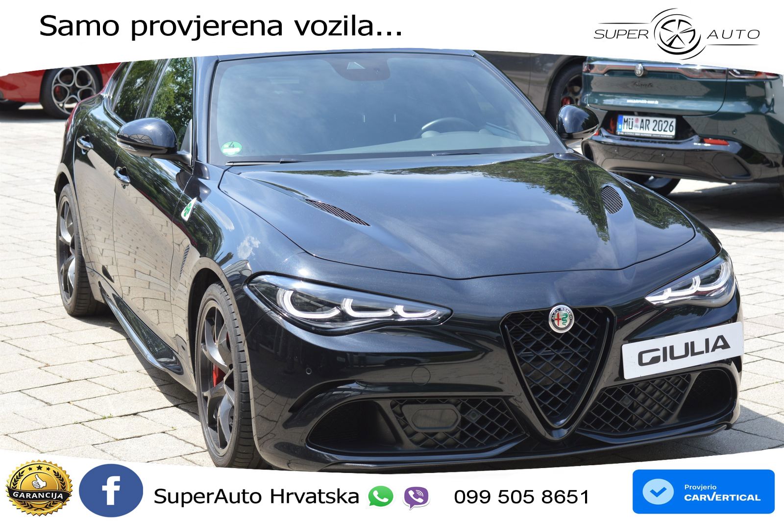 Alfa Romeo Giulia Quadrifoglio 2.9 V6 Bi-Turbo (520 KS) Automatic LED+GR SJED+ACC