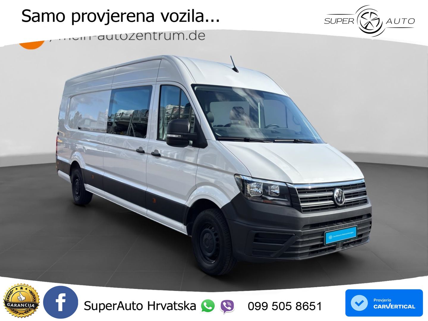 Volkswagen Crafter Kasten 35 2.0 TDI 5-Sitzer AHK Kamera Ap 140 KS