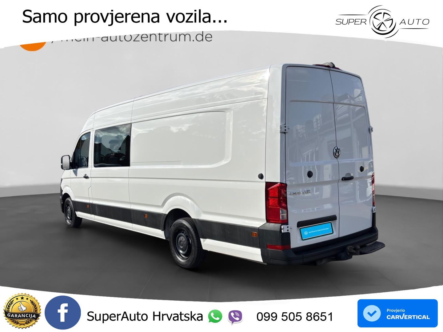 Volkswagen Crafter Kasten 35 2.0 TDI 5-Sitzer AHK Kamera Ap 140 KS