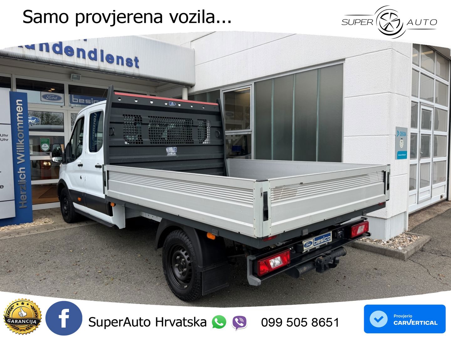 Ford Transit Pritsche 350L3 DoKa Trend+AHK+RFK+DAB+ 170 KS