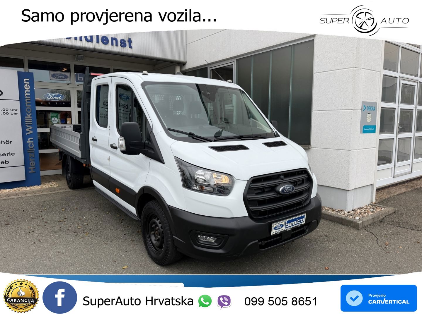 Ford Transit Pritsche 350L3 DoKa Trend+AHK+RFK+DAB+ 170 KS