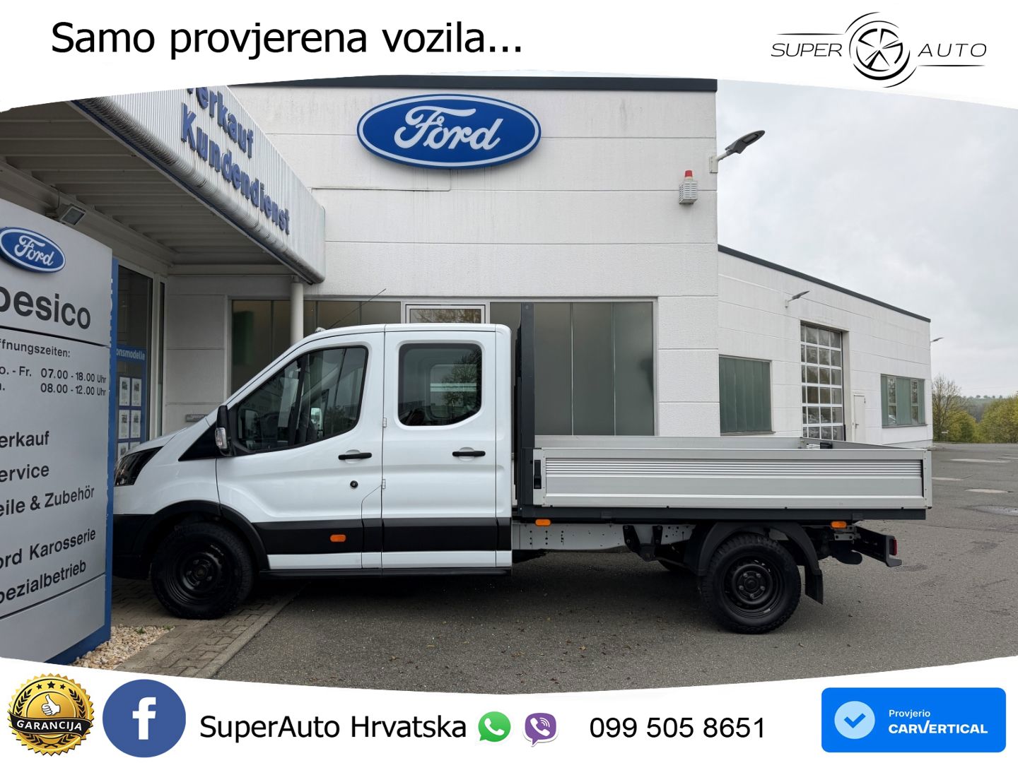 Ford Transit Pritsche 350L3 DoKa Trend+AHK+RFK+DAB+ 170 KS