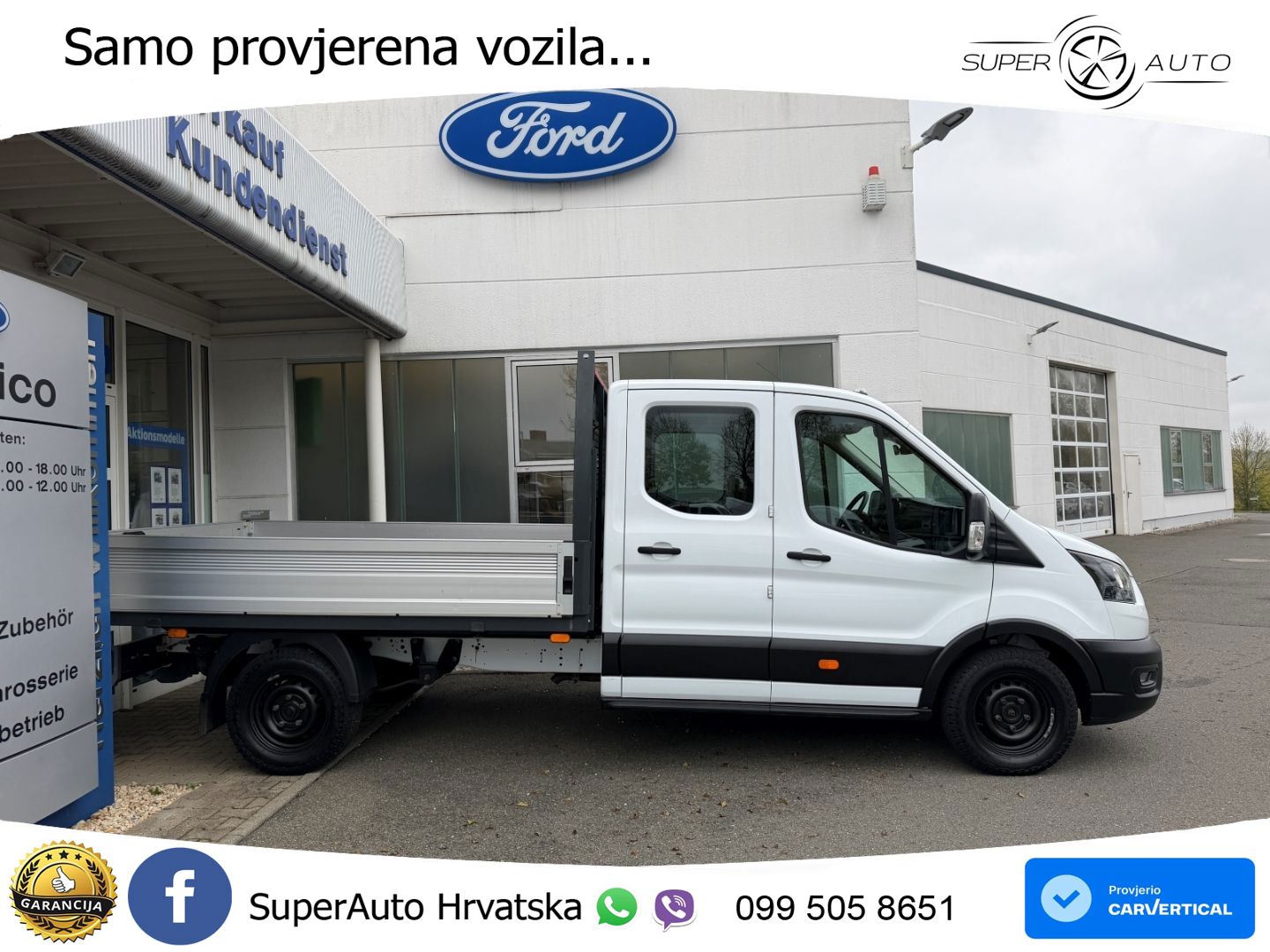 Ford Transit Pritsche 350L3 DoKa Trend+AHK+RFK+DAB+ 170 KS