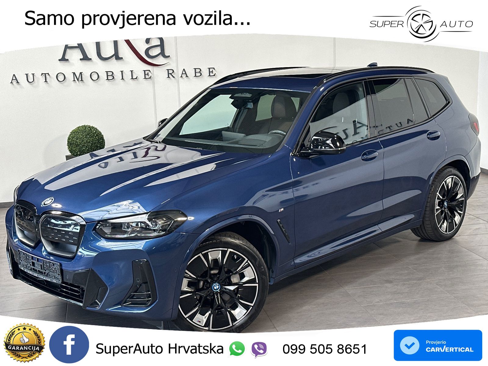 BMW iX3 80 kWh (286 KS) M Sport ACC+HEAD+GR SJED+360+PANO