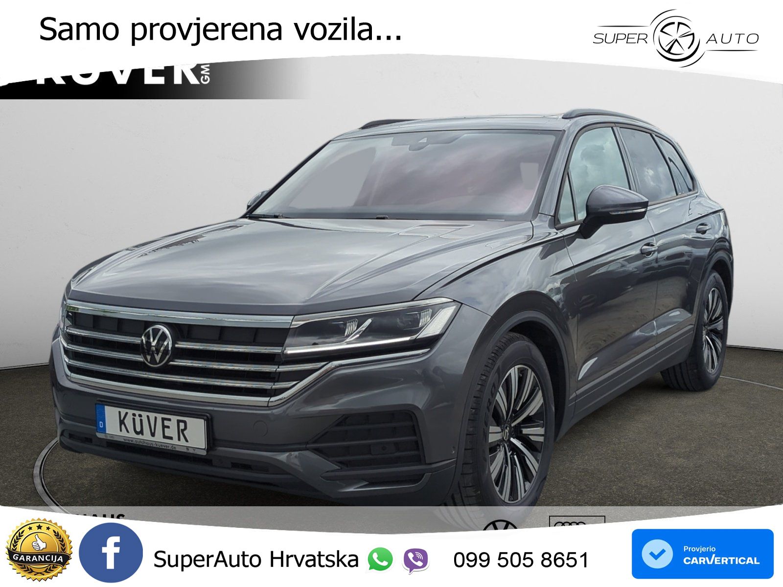 Volkswagen Touareg 3.0 V6 TDI (286 KS) 4MOTION Tiptronic ZRAČNI+ACC+GR SJED+KAM+PANO