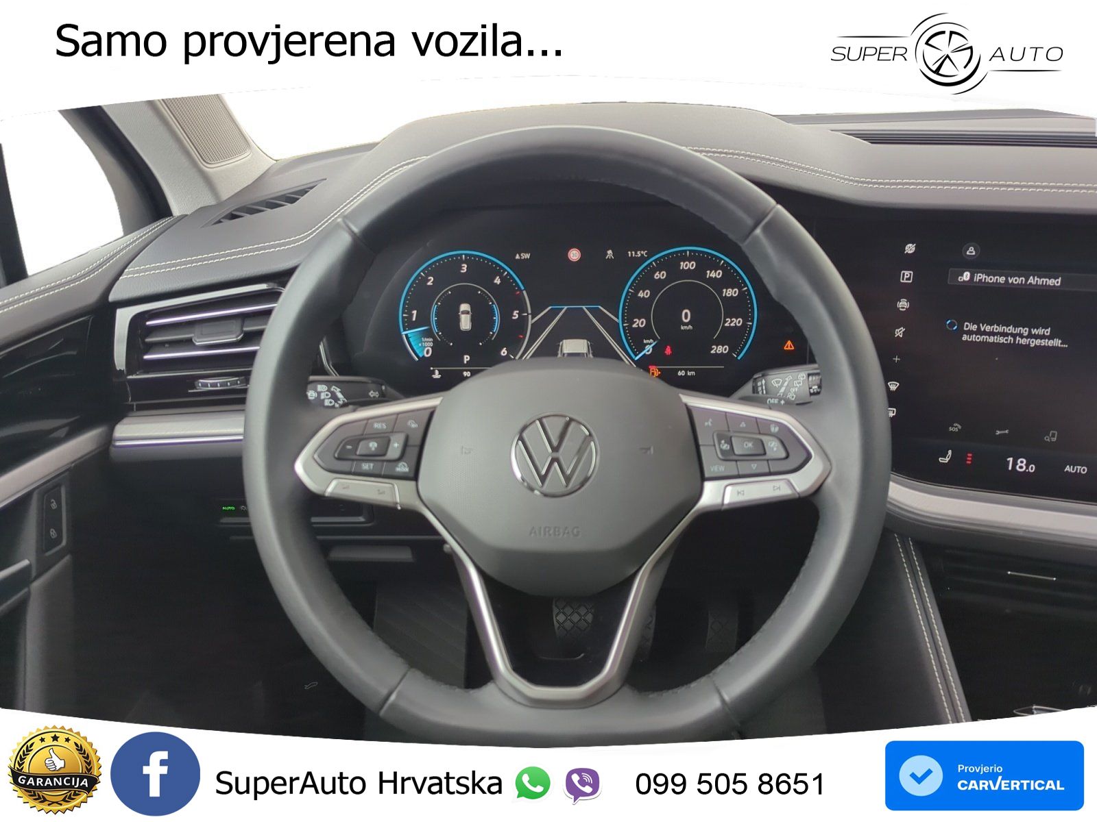 Volkswagen Touareg 3.0 V6 TDI (286 KS) 4MOTION Tiptronic ZRAČNI+ACC+GR SJED+KAM+PANO