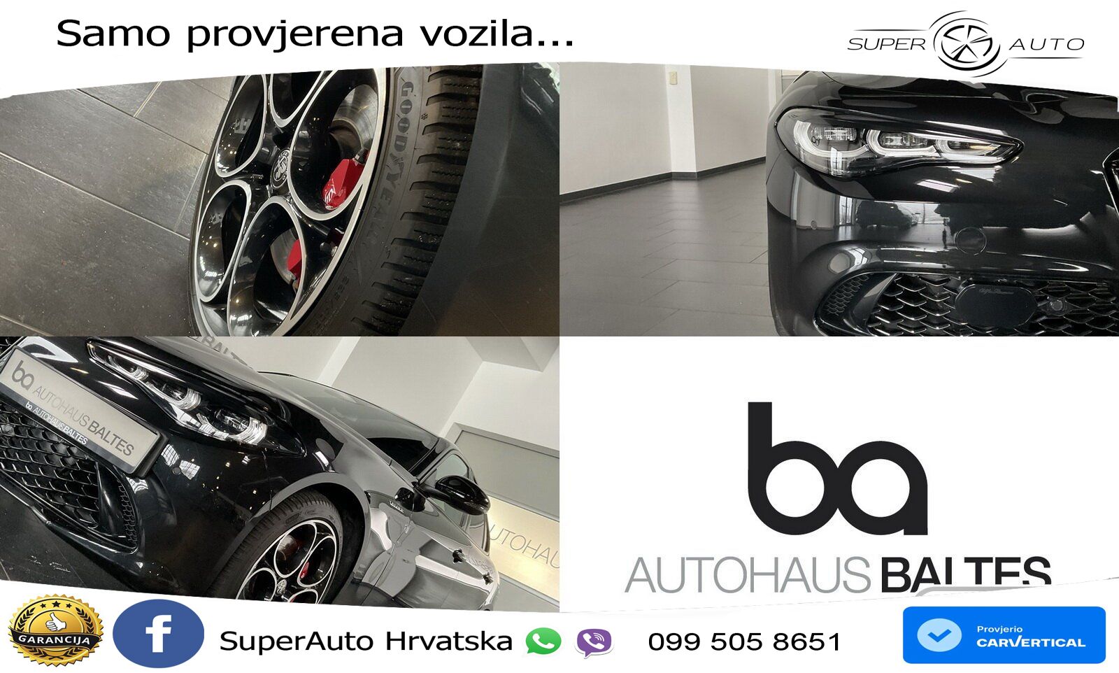 Alfa Romeo Giulia 2.0 Turbo (280 KS) Q4 Automatic LED+GR SJED+ACC