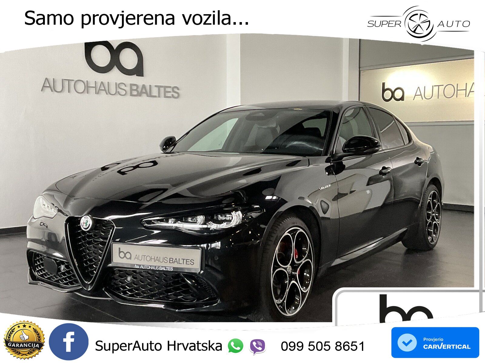 Alfa Romeo Giulia 2.0 Turbo (280 KS) Q4 Automatic LED+GR SJED+ACC