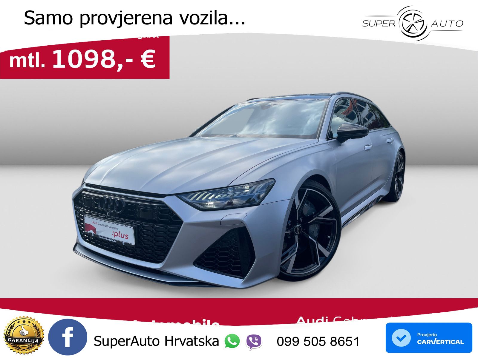 Audi RS6 Avant 4.0 TFSI V8 (600 KS) quattro Tiptronic LED+GR SJED+ACC