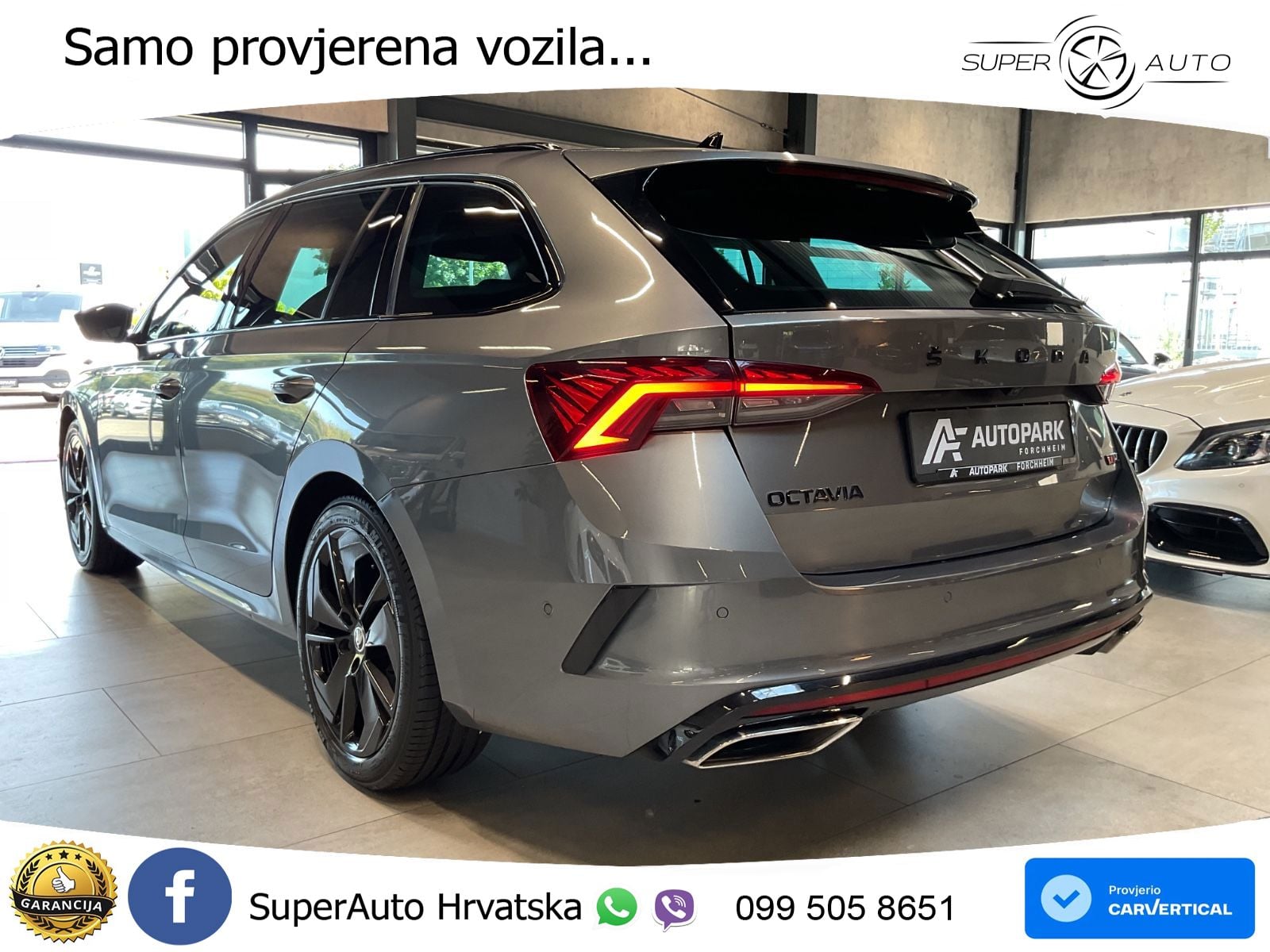 Škoda Octavia Combi RS 2.0 TDI (200 KS) DSG LED+GR SJED+ACC