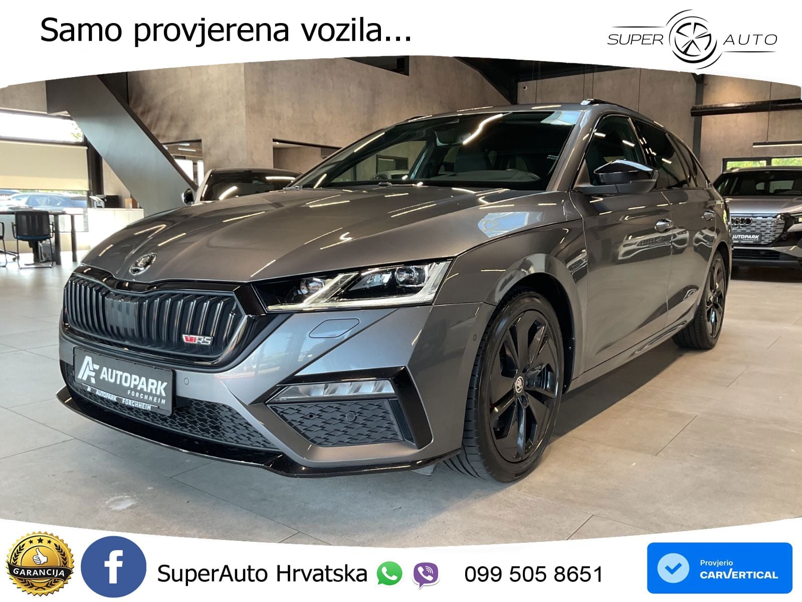Škoda Octavia Combi RS 2.0 TDI (200 KS) DSG LED+GR SJED+ACC