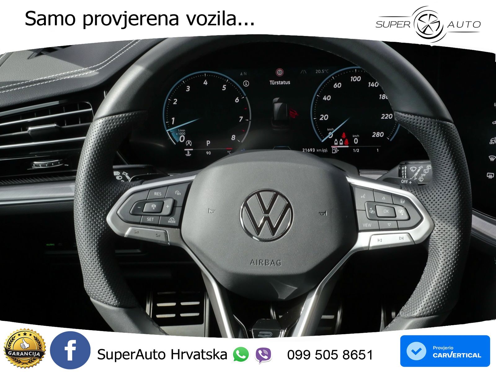Volkswagen Touareg 3.0 V6 TFSI (340 KS) 4MOTION Tiptronic R-Line ZRAČNI+ACC+4xGR SJED+KAM
