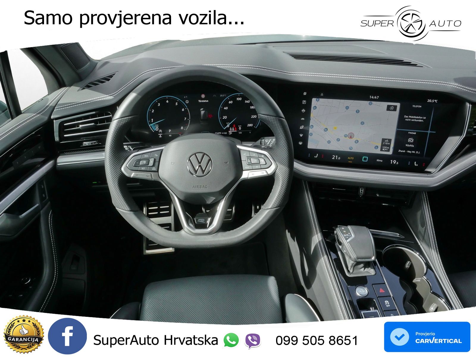 Volkswagen Touareg 3.0 V6 TFSI (340 KS) 4MOTION Tiptronic R-Line ZRAČNI+ACC+4xGR SJED+KAM