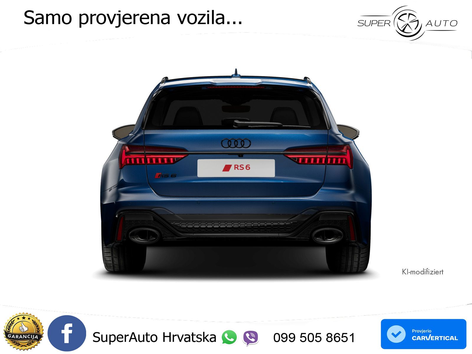 Audi RS6 Avant 4.0 TFSI V8 performance (630 KS)  quattro tiptronic ZRAČNI+ACC+GR SJED+KAM+PANO